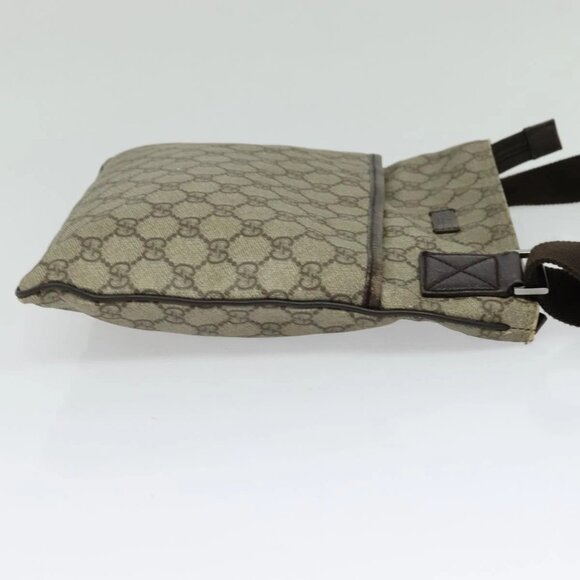 GUCCI GG Supreme Shoulder Bag PVC Beige Gold 141626 Auth BA2287 - Picture 6 of 16